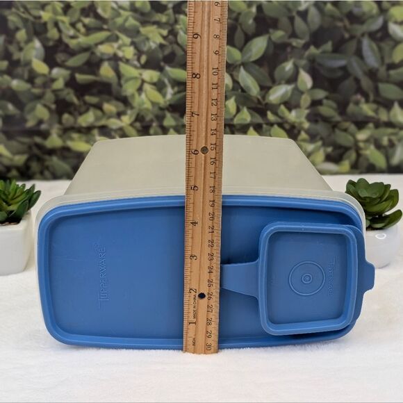 Tupperware Modular Mates Cereal Storer Container #1588-6 w/ Blue Lid #1590-2 - Picture 12 of 12